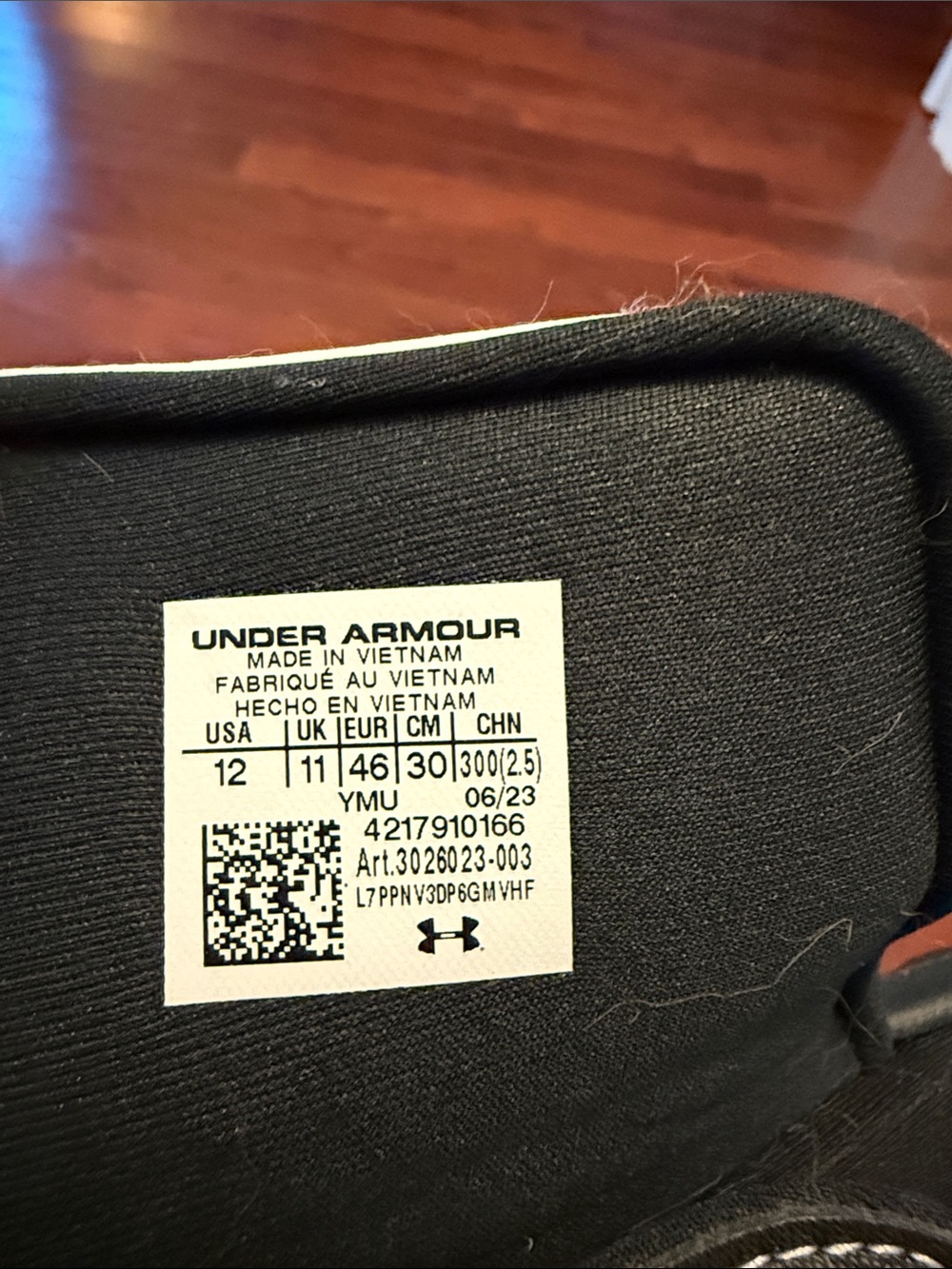 Under Armour Black and White Slide Sandals - Picture 4 of 4